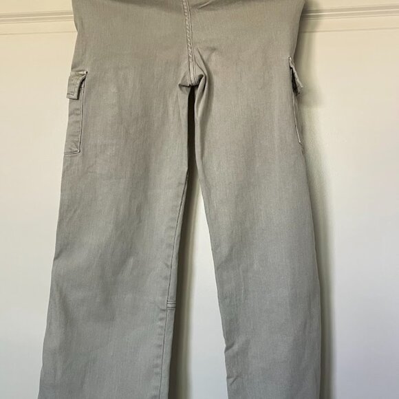 Art Class Tan Gray Wide Leg Cargo Denim Jeans Pants Size 12 - Picture 4 of 6